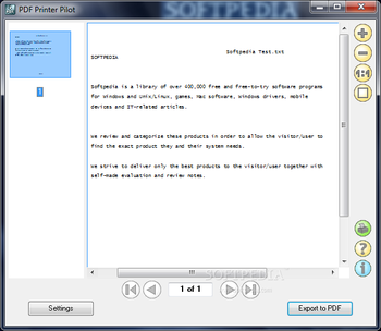 PDF Printer Pilot screenshot