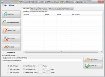 PDF Protector Splitter and Merger Pro screenshot