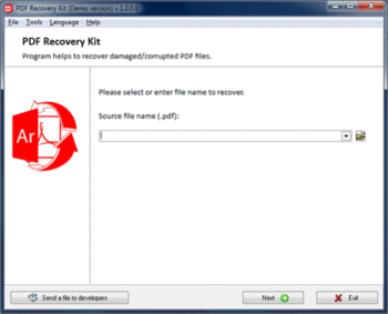 PDF Recovery Kit screenshot