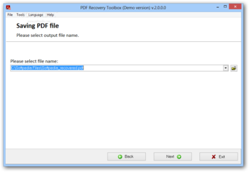 PDF Recovery Toolbox screenshot 2