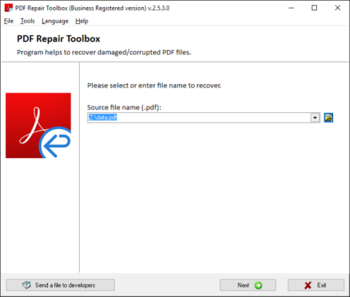 PDF Repair Toolbox screenshot