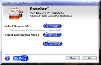 PDF Security Removal screenshot