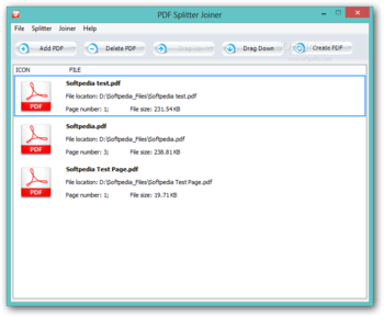 PDF Splitter Joiner screenshot