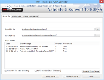 PDF Technologies PDF/A Converter screenshot