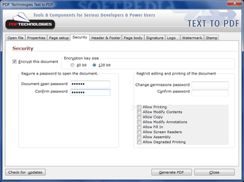 PDF Technologies Text to PDF screenshot 4