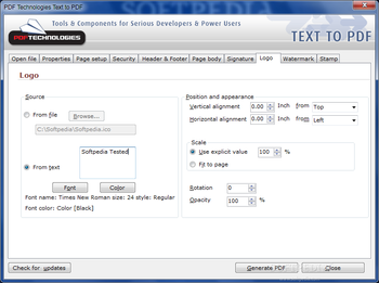 PDF Technologies Text to PDF screenshot 7