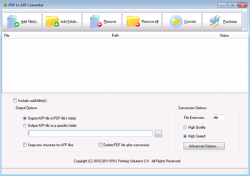 PDF to AFP Converter screenshot 2