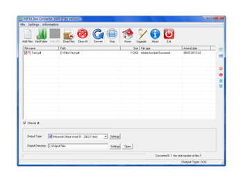 Pdf to Doc Converter 3000 screenshot