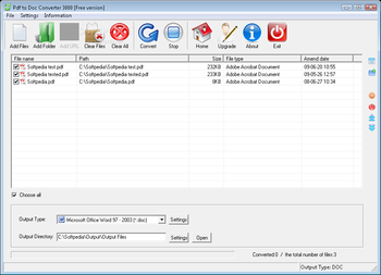 Pdf to Doc Converter 3000 screenshot