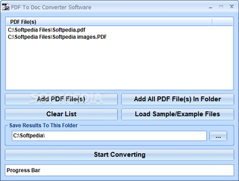 PDF To Doc Converter Software screenshot
