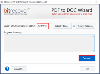 PDF to DOC Wizard screenshot 2
