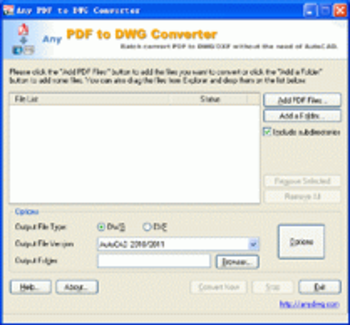 PDF to DWG Converter screenshot 3