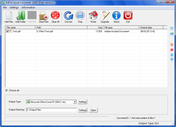 Pdf To Excel Converter 3000 screenshot