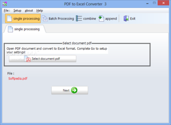 PDF to Excel Converter screenshot