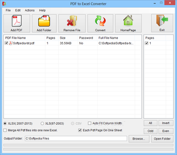 PDF to Excel Converter screenshot