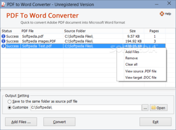 PDF to Word Converter screenshot