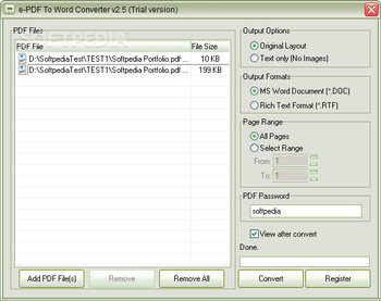PDF To Word Converter screenshot
