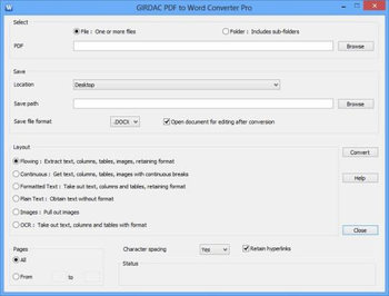 PDF To Word Converter Pro screenshot