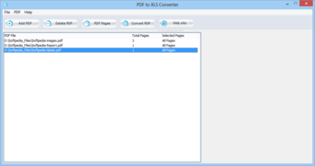 PDF to XLS Converter screenshot