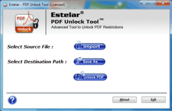 PDF Unlock Tool screenshot