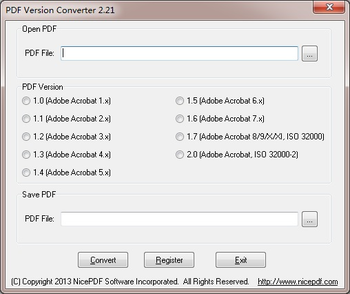 PDF Version Converter screenshot