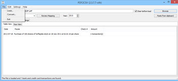 PDF2CSV screenshot 2