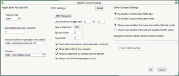 pdf2ofx Convert screenshot 2