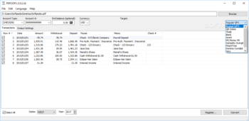 PDF2OFX screenshot