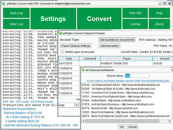 PDF2QBO Convert screenshot