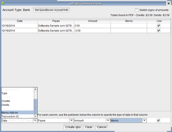 PDF2QBO Converter screenshot 2