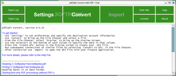 pdf2qfx Convert screenshot