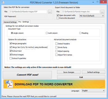 PDF2Word Converter screenshot 2