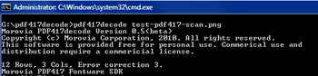 PDF417Decode screenshot