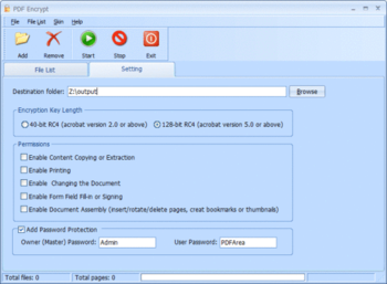 PDFArea PDF Encrypt screenshot
