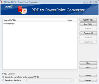PDFBat PDF to PowerPoint Converter screenshot