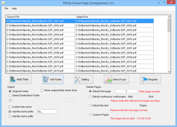 PDFdu Extract Page screenshot