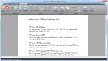 PDFEase PDF to Image/TXT/Word Converter screenshot
