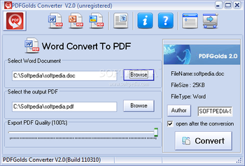 PdfGolds Converter screenshot