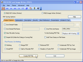 PDFill Free PDF and Image Writer screenshot