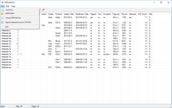 PDFInfoGUI screenshot 2