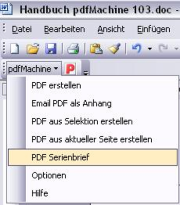 pdfMachine Serienbrief 1 User Paket screenshot 2