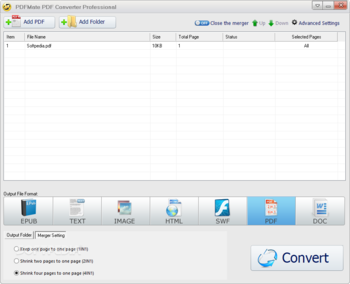 PDFMate PDF Converter Professional screenshot 2