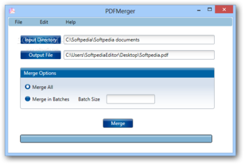 PDFMerger screenshot