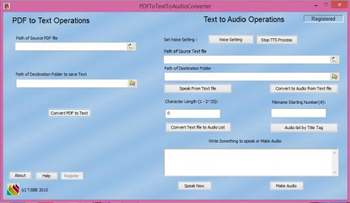 PDFToTextToAudioConverter screenshot