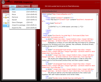 PDFXML Inspector screenshot 2