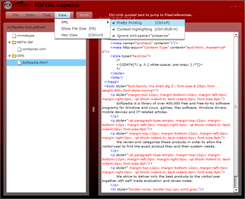 PDFXML Inspector screenshot 4