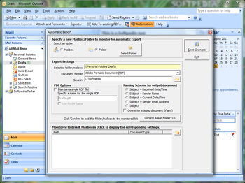 PDF/XPS Document Exporter for Outlook screenshot 3