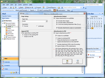 PDF/XPS Document Exporter for Outlook screenshot 4