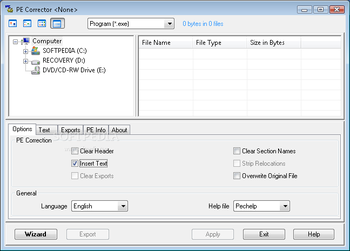 PE Corrector screenshot
