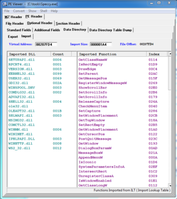 PE Viewer screenshot